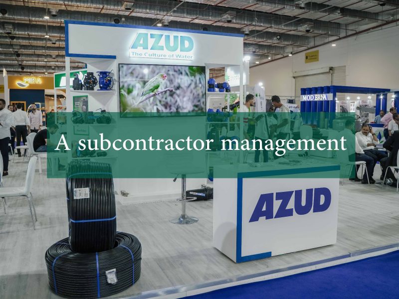 A subcontractor management